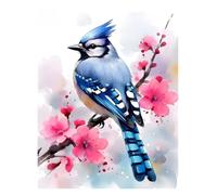 MINGYTN Impression Sur Toile Peinture Aquarelle Oiseau Affiche Toile Impression Couleur Mode Salon Villa Décoration Esthétique Naturel Mur Toile Décoration(M,30x40cm)