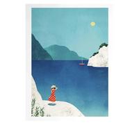 MINGYTN Impression Sur Toile Peinture Peinture Sur Toile Murale, Tableau Simple, Paysage De Plage D'été En Plein Air, Affiche, Coucher De Soleil, Surfeurs, Natation, Océan(N,30x40cm)
