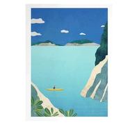MINGYTN Impression Sur Toile Peinture Peinture Sur Toile Murale, Tableau Simple, Paysage De Plage D'été En Plein Air, Affiche, Coucher De Soleil, Surfeurs, Natation, Océan(K,40X50cm)
