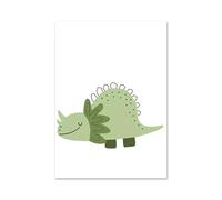 MINGYTN Impression Sur Toile Peinture Peinture Sur Toile Nordique, Joli Dessin Animé, Alphabet, Animaux, Dinosaures, Décoration Murale Pour Chambre D'enfant(I,30x40cm)