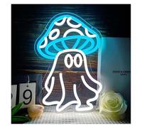 MINGYTN LED néon signe Champignon Fantôme Néon Pour Chambre D'Enfant Salle De Jeux Man Cave Décor 42x32cm