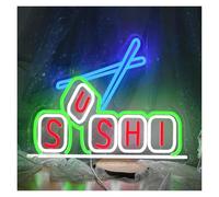 MINGYTN LED néon signe Enseigne Au Néon Sushi Pour Décoration D'entreprise, Restaurant, Magasin D'alimentation, Vitrine, Cuisine 45.6X35cm