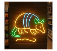 MINGYTN LED néon signe Enseigne Au Néon Tatou À Intensité Variable, Thème Animal, Sciences Naturelles, Espaces Décoratifs Pour Chambre D'enfant, Magasin, 45cm