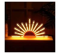 MINGYTN LED néon signe Enseignes Au Néon Orange Au Lever Du Soleil Et Au Coucher Du Soleil Pour Décoration Murale, Veilleuse Pour Chambre À Coucher, 38cmx20cm