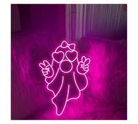 MINGYTN LED néon signe Lampe Néon Mignonne Et Féminine Soufflant Des Bulles, Idéale Pour Décorer Un Café Ou Une Salle De Réunion, Avec Variateur D'intensité 45cm