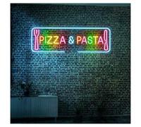 MINGYTN LED néon signe Lampe Néon Pour Pizza Et Pâtes, Luminosité Réglable, Idéale Pour Un Café, Un Restaurant Ou Une Boutique, 20cmx57cm(B)