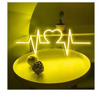 MINGYTN LED néon signe Néons En Forme De Cœur, Luminosité Réglable, Idéal Pour Un Studio, Un Café Ou Une Décoration Murale, 14cmx40cm(B)