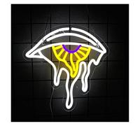 MINGYTN LED néon signe Panneau Néon Avec Mauvais Œil Intensité Variable Pour Chambre D'enfant Adolescent, Homme, Cave, Salle De Jeux Fête, Bar, Décoration Murale 30cmx31cm