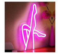 MINGYTN LED néon signe Panneau Néon LED En Forme De Jambe De Dame Alimenté Par USB Veilleuse Murale, Lampe De Décoration Artistique Pour Chambre À Coucher Éclairé 19.5cm×30cm