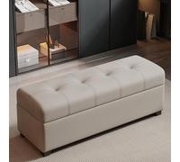 Mingyu Banc de rangement multifonction pour couloir avec siège rembourré, étagère à chaussures moderne, banc d'armoire, tabouret multifonction pour changer de chaussures, beige gris, 90 cm