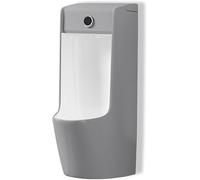 Mingyu Urinoir Mural Compact avec Chasse d'eau Automatique, Conçu pour Une Installation Compacte dans Les Coins. Idéal pour Un Usage Commercial Et Domestique dans Les Bars, Hôtels(Graywhite)