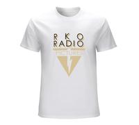 MINGYU VINIBABY Men's RKO Pictures, Retro, Hollywood, Movie, Studio, T-Shirts White XL