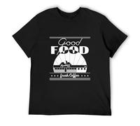 MINGYU VINIBABY Men's Tick Boom Good Food Moondance Diner Fresh Coffee Gift, Men Heavy Weight T-Shirts Black XL