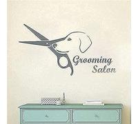 MINGYUANS Pet Grooming Salon Sticker mural amovible pour animal domestique Noir 65 x 40 cm