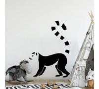 MINGYUANS Sticker Mural Amovible Lémurien Noir pour Chambre d'enfant et chambre à coucher Créer une atmosphère naturelle 28 x 38 cm