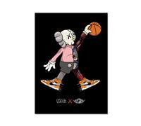 MINGYXZZT Impression sur toile Décoration images Homme de dessin animé jouant au basket Peinture murale d'art Impression Peinture Murale d'art 50x70cm sans cadre