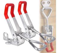 MINGZE 2pcs Sauterelles bascule pince métallique fixer loquet loquets de serrage 4003, Type de verrou de porte de capacité de maintien en métal de décharge rapide d'outil de main 300Kg 660Lbs