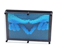 MINGZE 3-Dimensional Pin Sculpture, 3D Pin Art Board, Jouet de Moule de Main d'impression de Broche, Sculptures Classiques de Jouet d'art de Pin, Jouet pour des Enfants et des Adultes (Bleu)