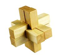 MINGZE 3D Puzzle en Bois, Casse-tête Jigsaw Lock Jouet Éducatif pour Enfants et Adultes, IQ Test Esprit Cadeau (Bois)