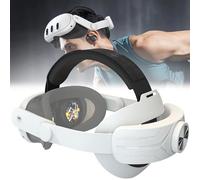 MINGZE Sangle de Tête, Sangle Élite Compatible avec Meta Quest 3/Quest 3S Accessoire, Remplacement Rétractable Sangle à Bouton Unique pour Quest 3S/Quest 3, Confort Amélioré (Blanc)