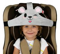 MINGZE Support de Tête de Siège de Voiture d'enfant de Bébé, Coffre-Fort de Voiture et Positionneur de Sommeil Confortable, Ceinture de Fixation Réglable de Seat de Sécurité (Gris)