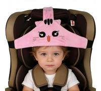 MINGZE Support de Tête de Siège de Voiture D'enfant de Bébé, Coffre-fort de Voiture et Positionneur de Sommeil Confortable, Ceinture de Fixation Réglable de Seat de Sécurité-rose
