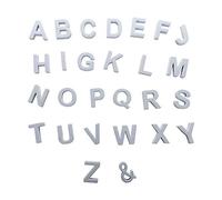 MINGZHE 124 Pièces Lettres Magnétiques Décoratives Lettres de L'alphabet Magnétiques EVA Majuscules Alphabet ABC Aimants pour Réfrigérateur Outils éducatifs pour L'orthographe et(Gris)