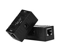 Mingzhe 2PCS Injecteur POE Module d'alimentation POE Adaptateur Ethernet Répartiteur Lumière d'alimentation LED 10 100Mbps RJ45 DC 5 48V Montage Mural avec Transmission 2000mA pour (Noir)