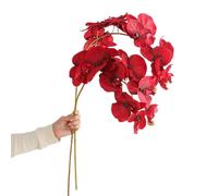 MINGZHE 2pcs Orchidées Artificielles Qui Ont L'air Réelle, Simulation Phalaenopsis Orchidées Artificielles, Fausses Branches Orchidées en Soie pour Décoration de Mariage de (E)