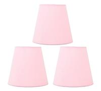 MINGZHE 3pcs Abat-jour en Tissu Moderne Abat-jour en Tissu Portable Abat-jour en Tissu Coloré E14 Type Abat-jour en Tissu pour Lampes de Table Lampadaires, Couverture D'abat-jour pour(Rose clair)