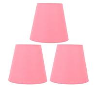 MINGZHE 3pcs Abat-jour en Tissu Moderne Abat-jour en Tissu Portable Abat-jour en Tissu Coloré E14 Type Abat-jour en Tissu pour Lampes de Table Lampadaires, Couverture D'abat-jour pour Chevet de(Rose)