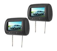 Mingzhe Appui-tête Réglable avec Commande sans Fil de 7 Pouces, écran Vidéo LCD Noir, écran Large de 9 Pouces pour Une Meilleure Expérience, émetteur Infrarouge Double Canal, Prise en