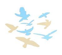 mingzhe Autocollant Mural Miroir en Forme D'oiseau, Sparadrap Muraux Décoratifs, Autocollants Miroir Auto-adhésifs pour Décoration Murale de Salon et de Chambre à Coucher (Or)