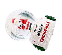 mingzhe Boule de Cristal Scintillante de Noël, Veilleuse avec Boule à Neige éclairée par LED, Décoration Bureau, Cadeaux Vacances (Vieil Homme Petit)