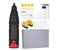 Mingzhe Broyeur électrique, Broyeur électrique sans Fil à Dissipation Thermique Efficace à Haute concentricité avec Accessoires Multiples pour le Perçage de Perles, de Jade et (Prise UE 2 batterie)