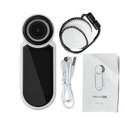 mingzhe Caméra à Pouce Magnétique Mini Caméra d'action Corporelle 2,7K Écran 1,47 Pouces 12MP Enregistrement 120min Type C 500mAh avec Enregistrement par Intervalles pour Cyclisme (Blanche)