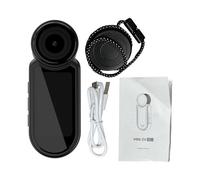 mingzhe Caméra à Pouce Magnétique Mini Caméra d'action Corporelle 2,7K Écran 1,47 Pouces 12MP Enregistrement 120min Type C 500mAh avec Enregistrement par Intervalles pour Cyclisme (Noire)