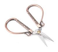mingzhe Ciseaux de Point de Croix en Acier Inoxydable, Ciseaux Broderie | La Lame Tranchante Coupe le Tissu épais, Poignée en Métal Robuste, Finitions Or/argent/bronze, pour La Couture et les