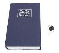 Mingzhe Coffre-fort de Livre de Dictionnaire, Compartiment Rangement caché Portable pour Objets Valeur déguisé en Livre pour Usage Domestique et Bureau, en Fer (Style clé moyenne)