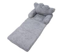 mingzhe Coussin de Siège Couronne, Chaise Pliante, avec Dossier, pour Enfants, Princesse, bébé, Petit canapé, Dessin animé, Peluche, Gris (Trois Couches)