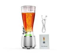 mingzhe Distributeur de Boissons avec Haut-Parleur, Récipient à Boissons | Robinet Anti-fuite, ABS de qualité Alimentaire, Autonomie de 8 Heures, BT 5.3, Corps en Acrylique, Synchronisation avec la