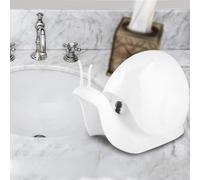 mingzhe Distributeur de Liquide en Forme D'escargot, Bouteille de Savon Style Presse, Pompe Lotion pour Les Mains avec Couvercle Anti-poussière en Coquille D'escargot, pour (Blanc)