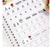 mingzhe Ensemble de Cahiers de Lettrage à la Main pour Enfants, 4 Livres | Matériel en Papier, Comprend le Traçage des Chiffres et des Lettres avec Image Plus et Moins, adapté à L'apprentissage