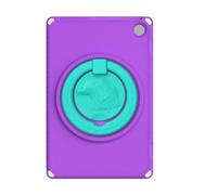 Mingzhe Étui de Protection à Motif D' pour 11, Résistant aux Chocs, Poignée Rotative, Support Léger en EVA, Protection de Tablette Durable pour Lire et Regarder des Films (Violet Clair)