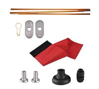 Mingzhe Grand Drapeau de Kayak, Couleur Vive pour une visibilité Améliorée, Mât en Aluminium Stable, Facile sur les Rails, Léger pour un Rangement Pratique avec Base de sur pour les (Rouge)