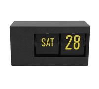 mingzhe Horloge à Bascule LED avec Affichage du Calendrier, Rotation Automatique des Pages 12 Heures AM PM, Horloge Perpétuelle Rétro pour Chambre à Coucher, Salon, Bureau