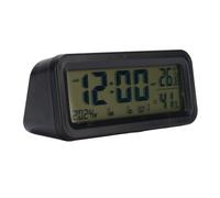 Mingzhe Horloge de Tableau de Bord Voiture Solaire, Affichage Numérique, Rétro-éclairage Automatique, Compteur Température et d'humidité pour Usage Automobile