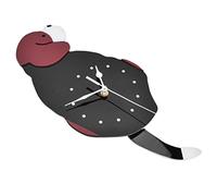 mingzhe Horloge Murale Silencieuse 3D Auto-adhésive, Cadre, avec Queue Pivotante, pour Décoration de Salon, Salle de Bains, Cuisine, Bureau, Cadeau