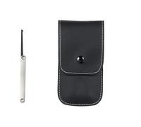 mingzhe KIT D'OUTILS DE CROCHETAGE Professionnels en Acier Inoxydable 15 PCS avec Sac en Cuir pour DÉBUTANTS ET SERRURIERS Noir Argent 4,9 Pouces