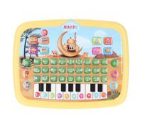 Mingzhe Machine d'apprentissage Arabe Jouet éducatif électronique Interactif avec 28 Mots de L'alphabet 10 Chiffres pour Enfants en Plastique 7,1 X 9,4 X 0,8 Pouces (Jaune)